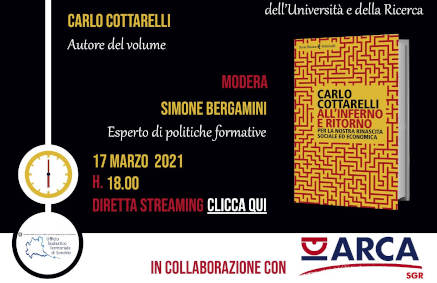 /"Sentieri letterari": incontro online con Carlo Cottarelli