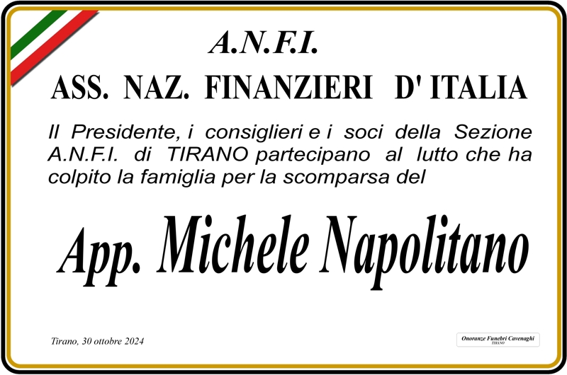 ANFI per Napolitano Michele