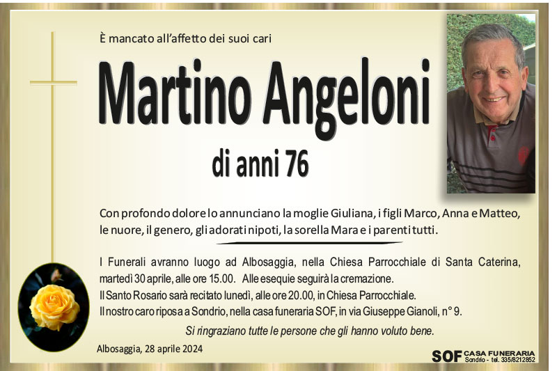 necrologio Angeloni Martino