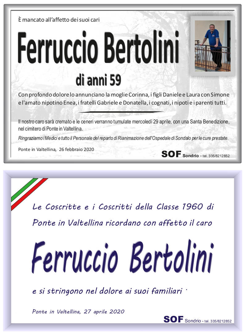 necrologio Bertolini Ferruccio