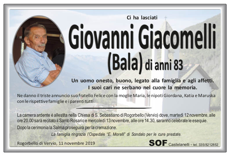 /necrologio Giacomelli Giovanni