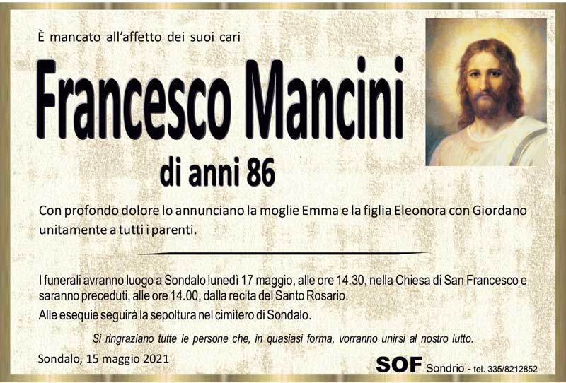 necrologio Mancini Francesco
