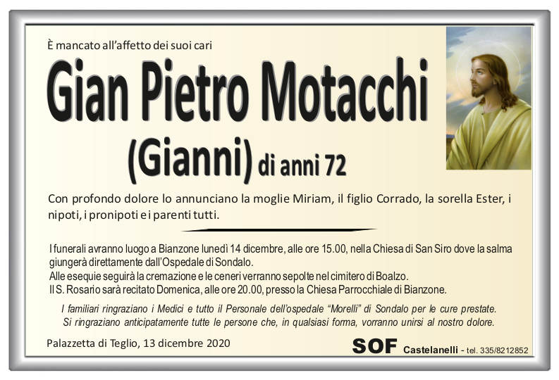 necrologio Motacchi Gian Pietro