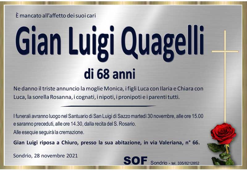 necrologio Quagelli Gian Luigi