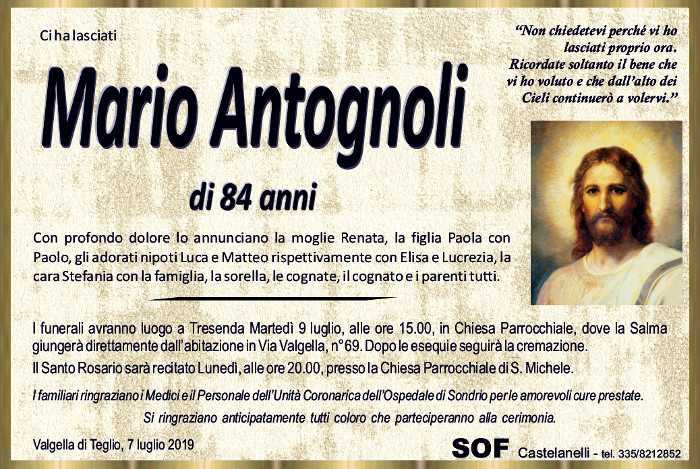 Necrologio Antognoli Mario