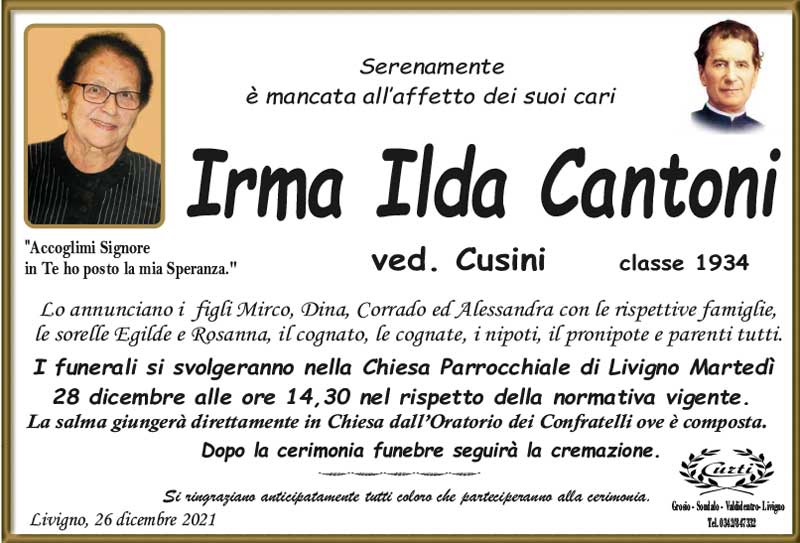 /necrologio Cantoni Irma Ilda