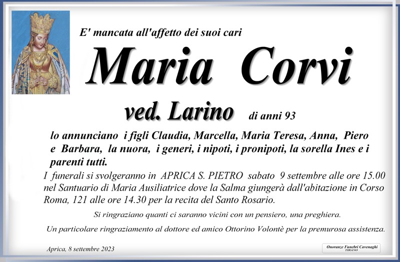 /Corvi Maria ved. Larino