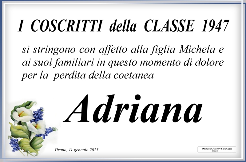 Coscritti 1947 per Zanardi Adriana