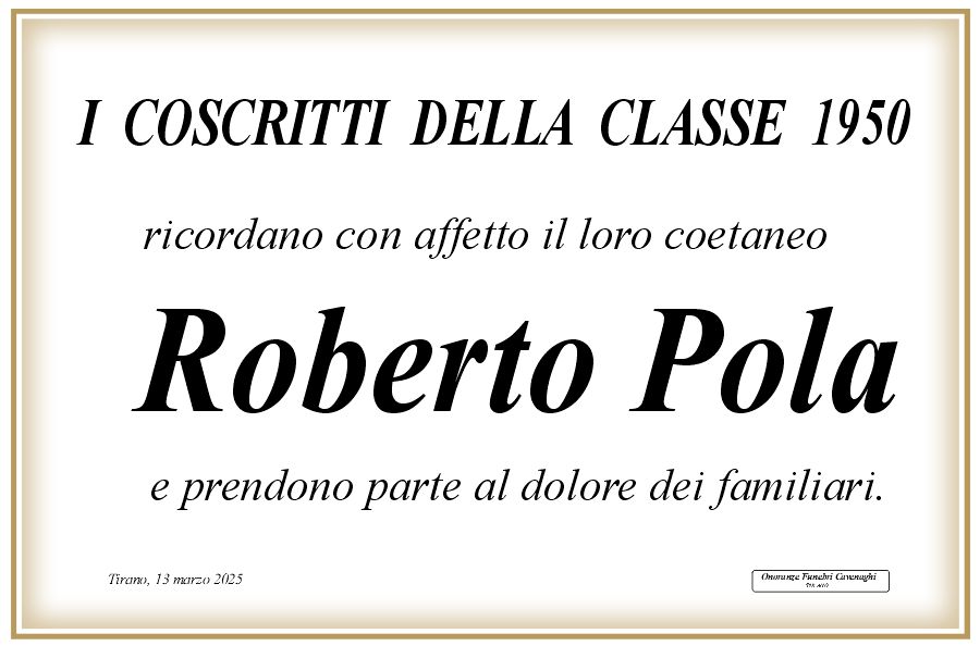 Coscritti della classe 1950 per Pola Roberto