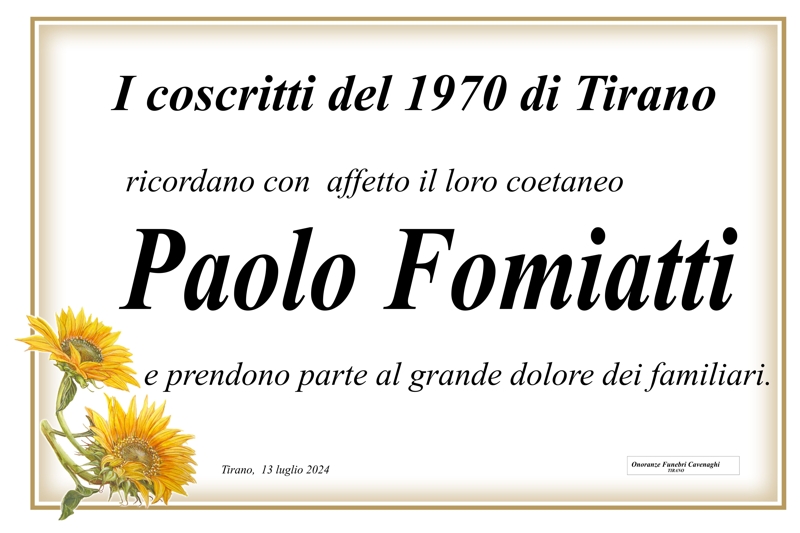 Coscritti 1970 per Fomiatti Paolo