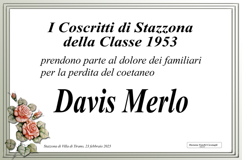 Coscritti 1953 per Merlo Davis