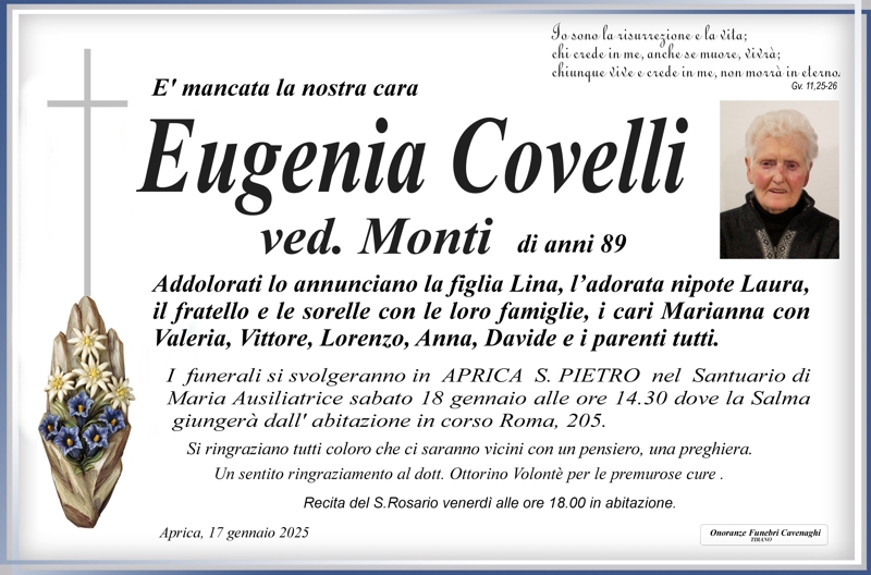 Necrologio Covelli Eugenia