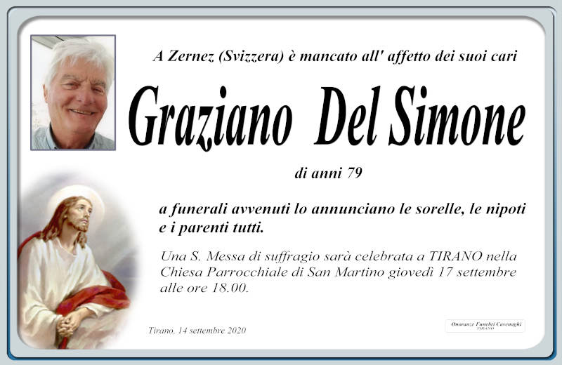 necrologio Del Simone Graziano