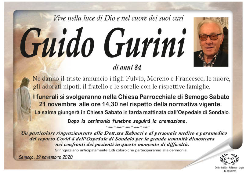 necrologio Gurini Guido