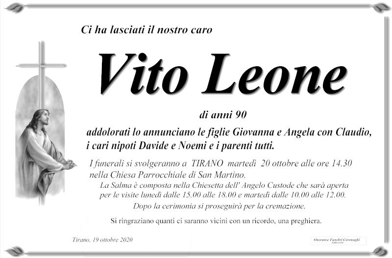 necrologio Vito Leone