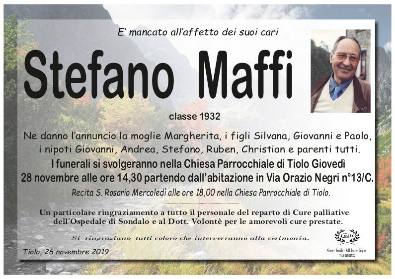 necrologio Maffi Stefano