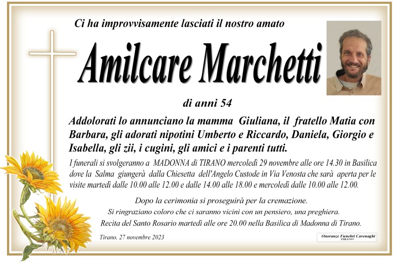 Necrologio Marchetti Amilcare