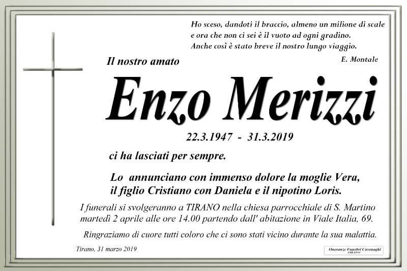 necrologio Merizzi Enzo