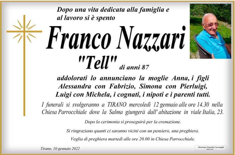 necrologio Nazzari Franco