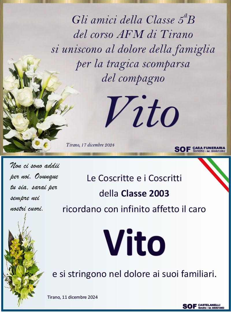 necrologio Somelini Vito