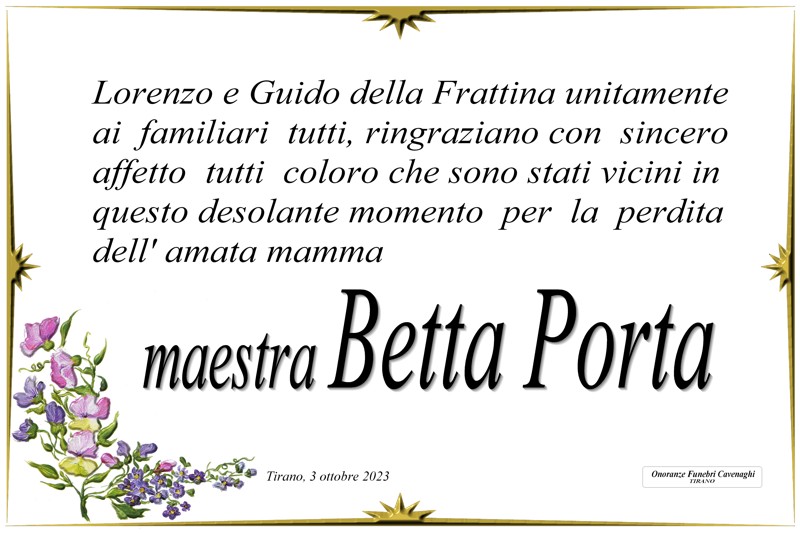 /Ringraziamenti maestra Betta Porta