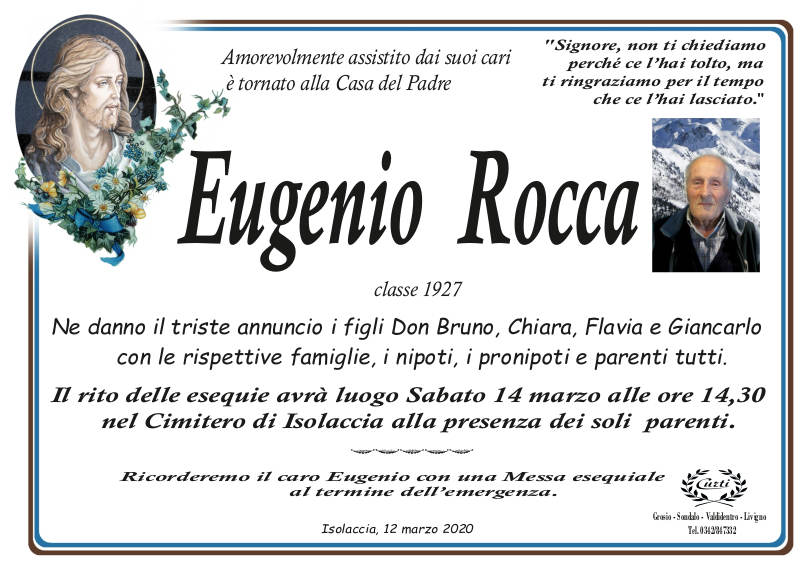 necrologio Rocca Eugenio