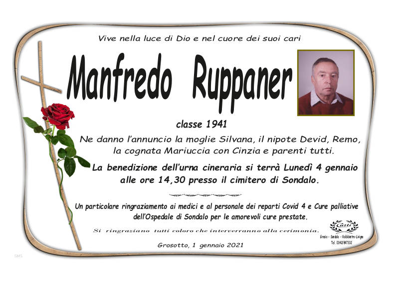necrologio Ruppaner Manfredo