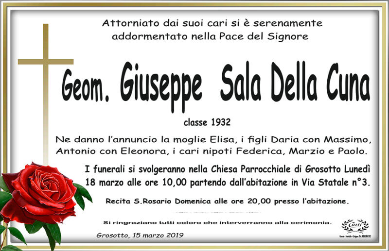 necrologio Sala Della Cuna Giuseppe