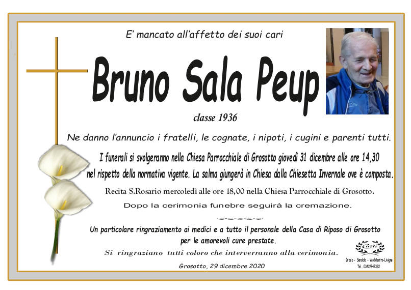 necrologio Sala Peup Bruno