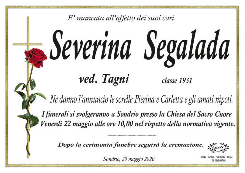 necrologio Segalada Severina