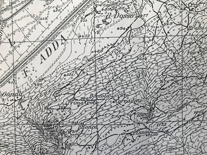 /Vecchia mappa delle località Vulpera, Prima Croce , Bertola, Corradini e Ronco