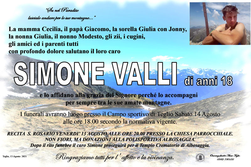 necrologio Valli Simone