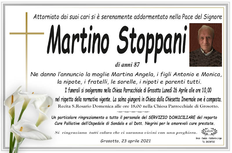 necrologio Stoppani Martino