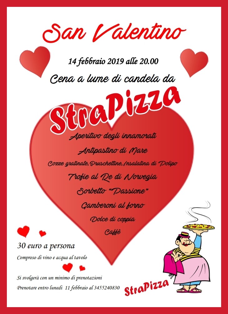/cena san valentino strapizza sernio 2019