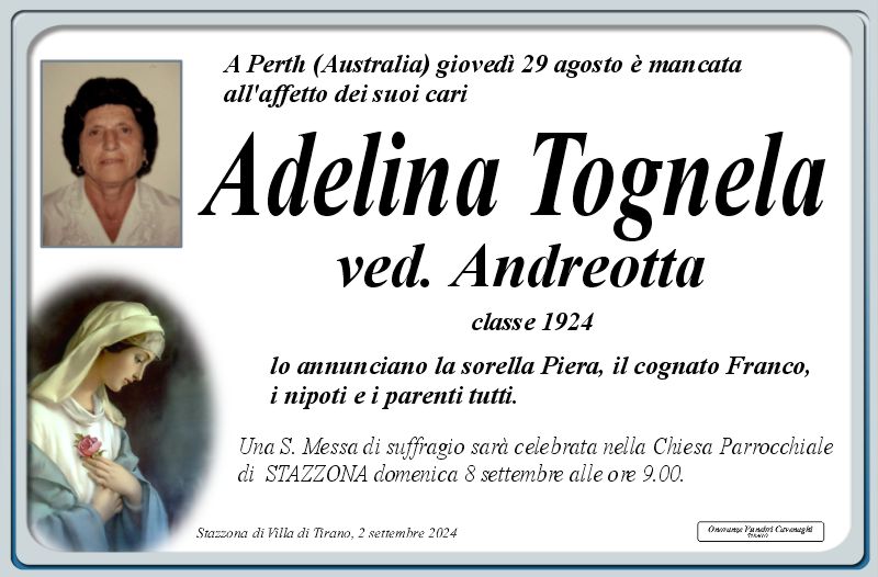 Tognela Adelina ved. Andreotta