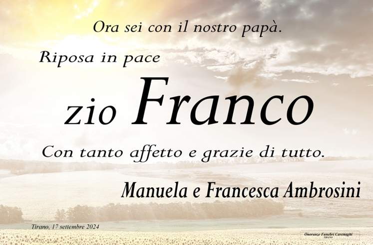 Manuela e Francesca Ambrosini per Zio Franco