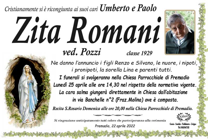 /necrologio Romani Zita