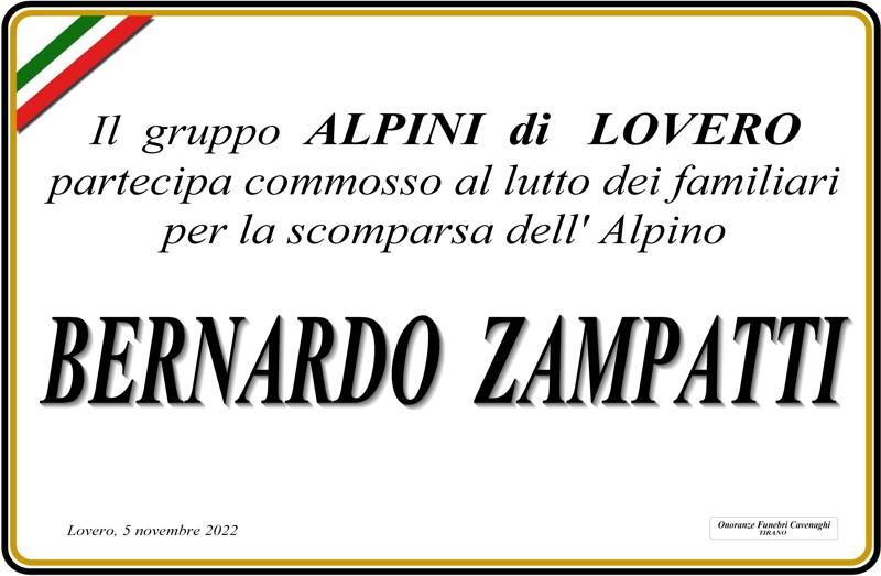 /Alpini Lovero per Zampatti Bernardo