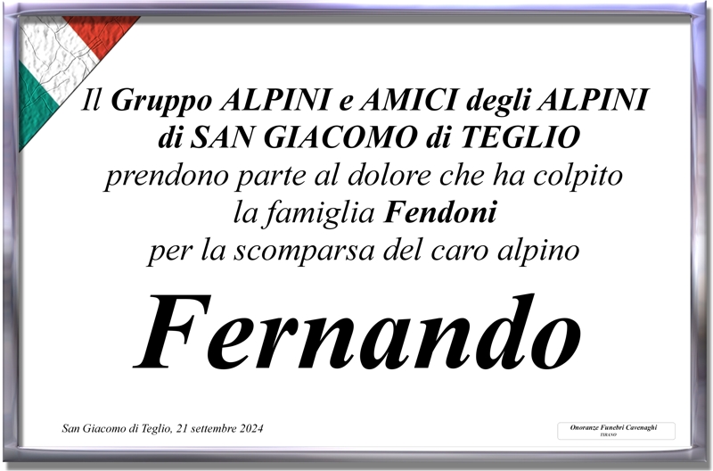 Alpini San Giacomo di Teglio per Fendoni Fernando