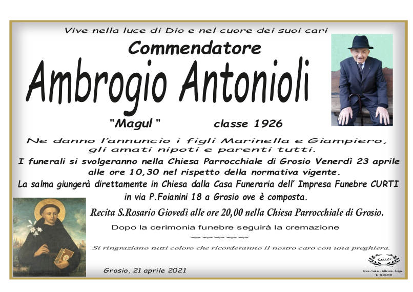 necrologio Antonioli Ambrogio