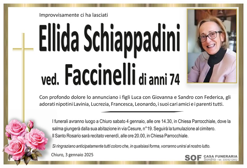 necrologio Schiappadini Ellida