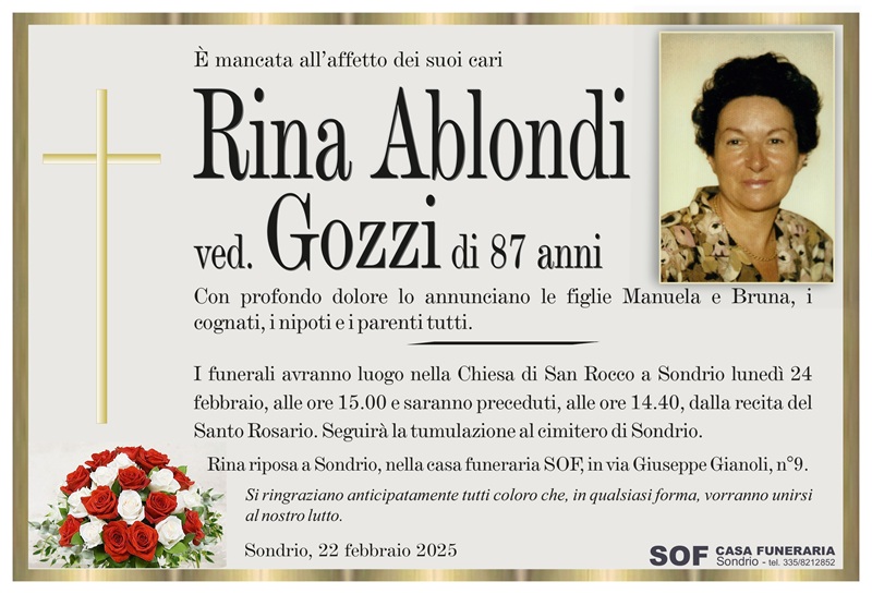 necrologio Ablondi Rina