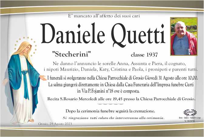 /necrologio Quetti Daniele "Stecherini"