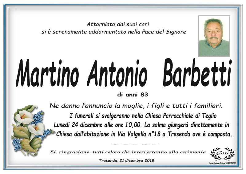 necrologio Barbetti Martino Antonio