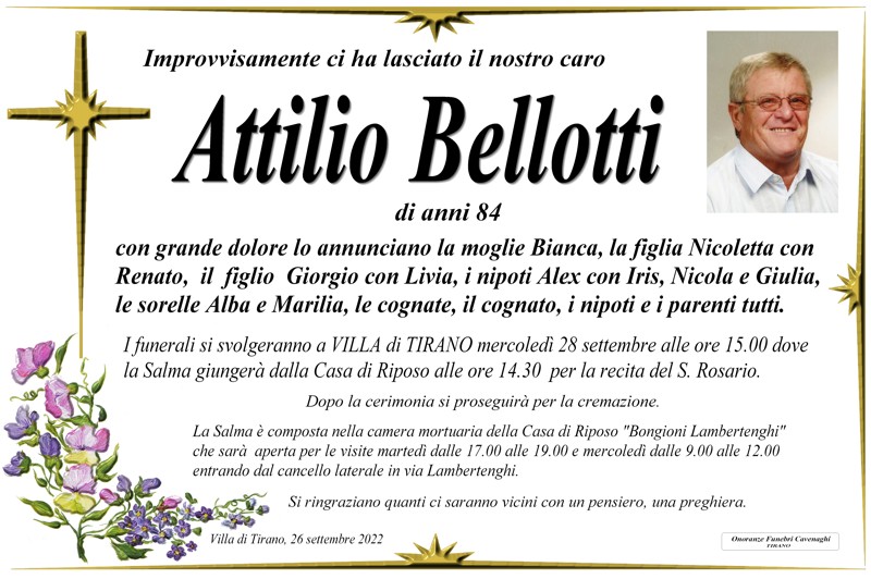 Necrologio Bellotti Attilio