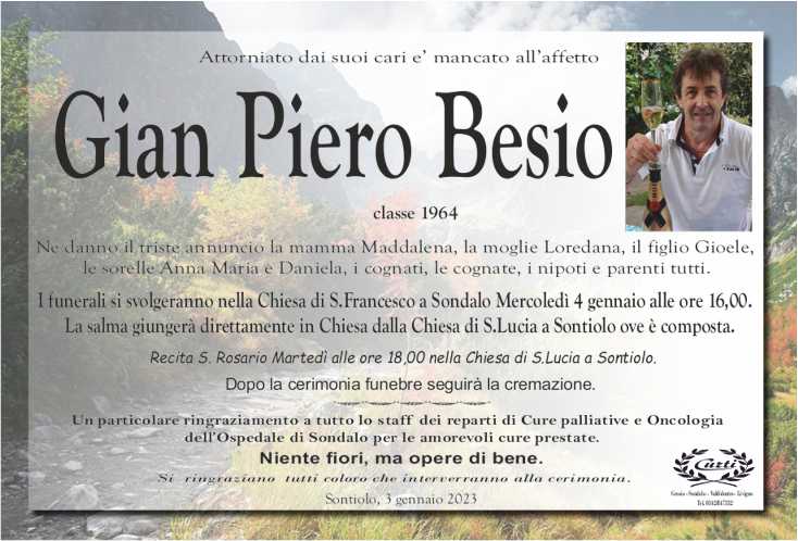 necrologio besio gian piero