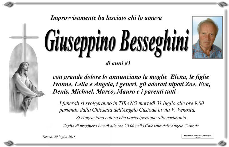 necrologio Besseghini Giuseppino