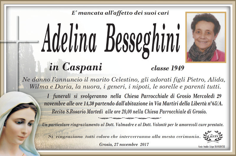 necrologio Besseghini Adelina