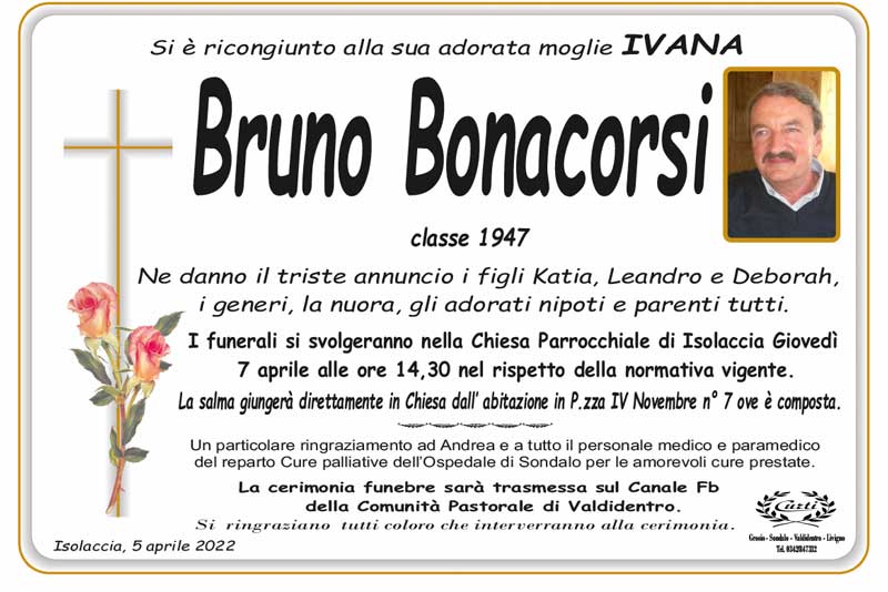 necrologio Bonacorsi Bruno