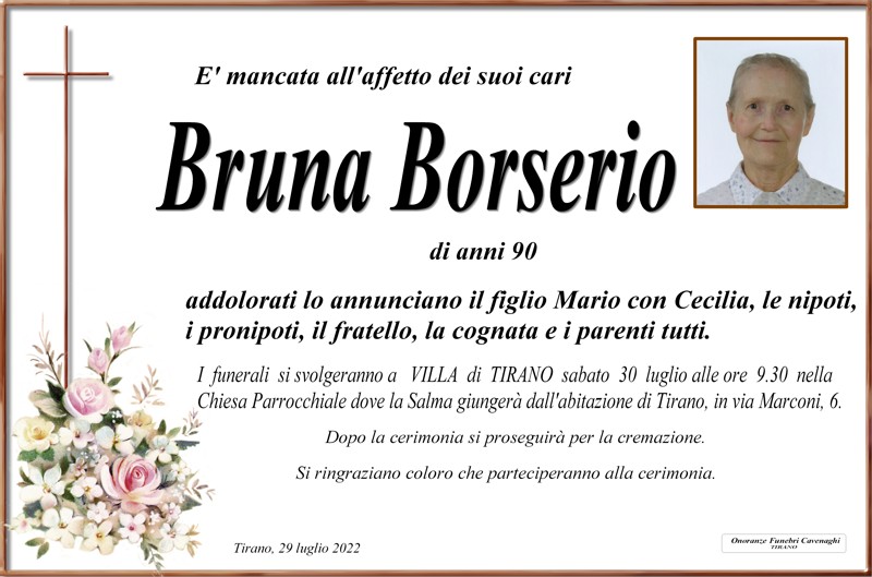 Necrologio Borserio Bruna